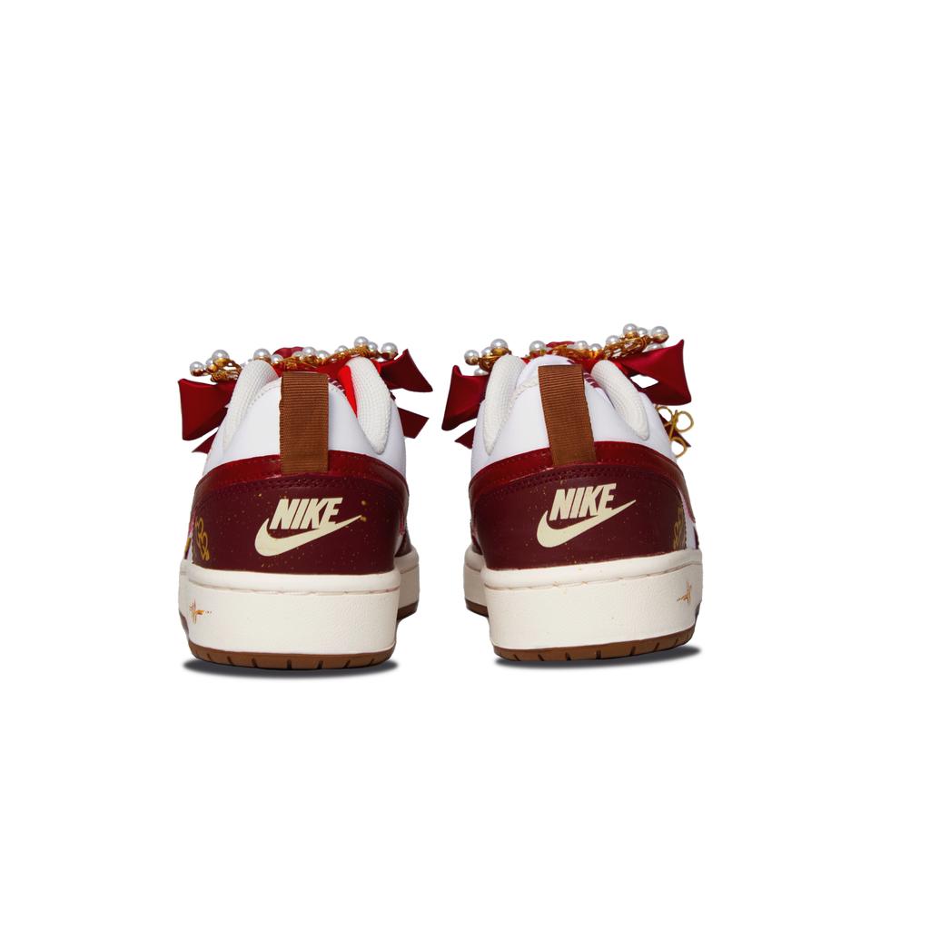 Nike Court Borough Cushioning, Wear Resistant Low top Skateboard Shoes Women's IB4706-121(Team1344-)