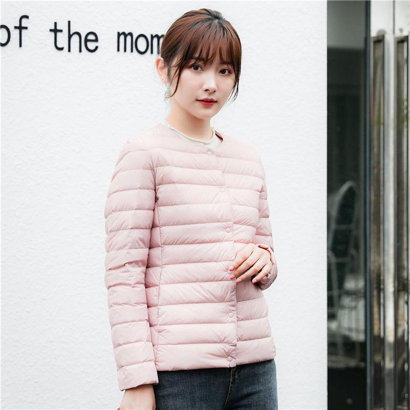 2023 Autumn Winter Down Jacket Women Slim Thin Light 90% White Duck Down Coat Parkas Ladies Long Sleeve Large Size Warm Outwears