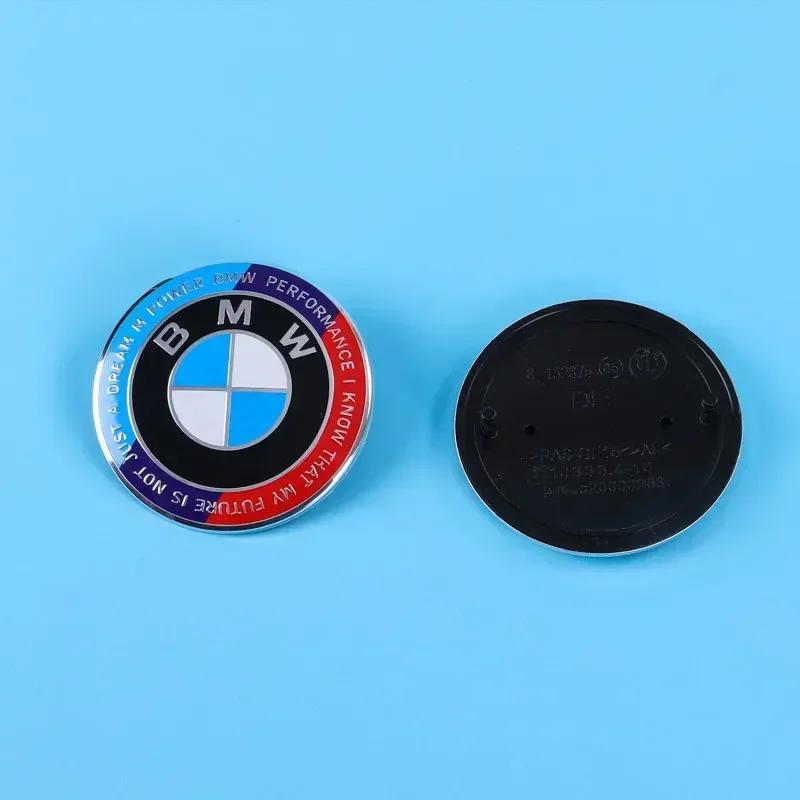 Interior Mouldings New 2025 1Pc ABS 74mm 82mm Car Front Hood Badge Logo Rear Trunk Emblem for BMW M Performance E46 F10 F30 E39