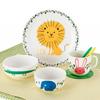 ZEN Jungle Animals Kiddy Baby Dinnerware Set, Mixed Colors, Air + Treat + Plate + Mug, Popular Korean Parenting Items