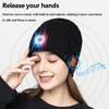 Теплая Bluetooth 5.0 Шапка-Наушники для улицы со Светодиодной Подсветкой и Микрофоном для Handsfree, Легко Разбирается, Стирка, Подарки на День Рождения