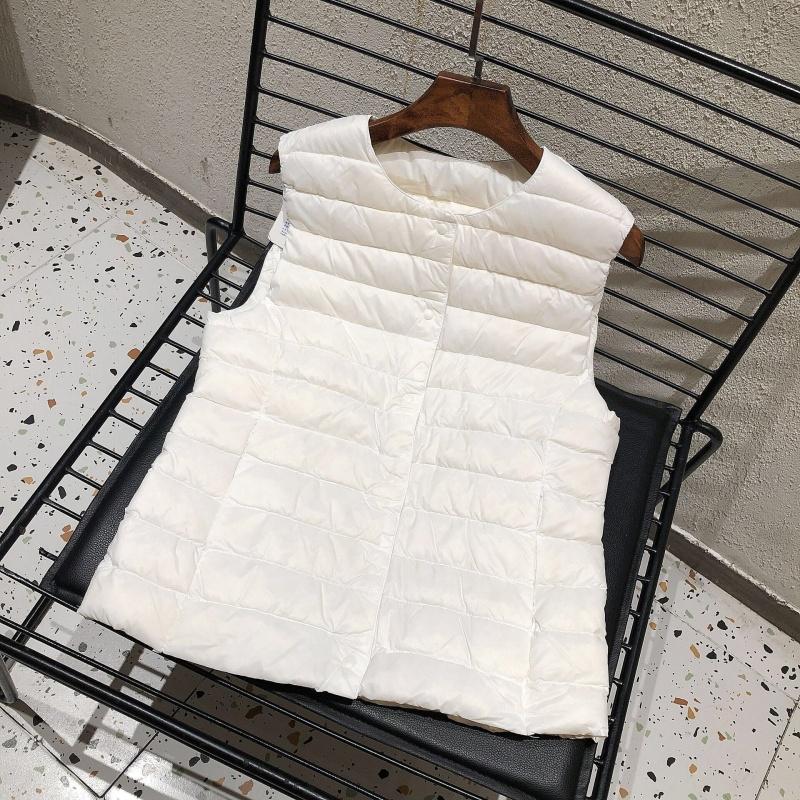 Winter Liner Warm Sleeless Women Vest 2026 Arrivals Female Winter Keep Warm Collarless Ultralight Quilted Puffer Vest