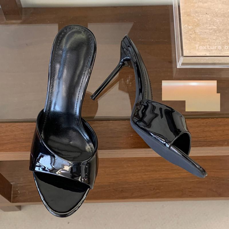 Eilyken Summer Fashion Elegant Sexy Peep Toe Thin Heels Slipper Women Slides Stripper Party Sandal Mule Shoes Zapatos De Mujer