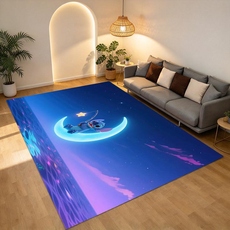 Stitch Moon Living Room Nonslip Area Rug Soft Carpet For Bedroom Game Playroom Sofa Office Home Decor Doormat Christmas Gift C9291618