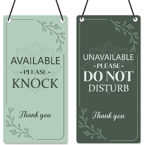 Do Not Disturb Door Hanger Sign - Welcom Please Do Not Disturb Sign for Office Reversible Double Sided In Session Door Signs for Office Business