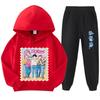 Children's Suit Casual Comfort Sweatshirt Cartoon Printed Fashion Hoodie Clothing Sets Girls