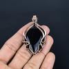 Украшения из черного оникса, Кулон, обернутый медной проволокой 999 пробы, Ювелирные изделия из драгоценных камней ручной работы, Подарки для жены, Совершенно новый кулон