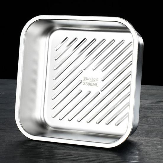 Нержавеющая сталь Crisper Box 1200 мл-3000 мл квадратный герметичный непроливающийся ланч-бокс ящик для хранения в холодильнике