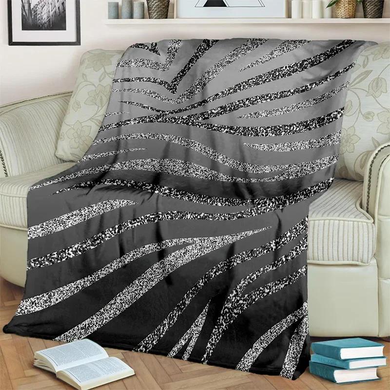 Одеяло HD с цветным 3D узором в полоску зебры, мягкое одеяло для дома, спальни, кровати, дивана, пикника, путешествия, офиса, одеяло, детское одеяло