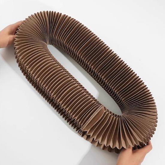 Когтеточка-гармошка для кошек, трансформируемая игрушка для кошек с мячиком с колокольчиком, когтеточка, интерактивная развивающая игрушка для дома