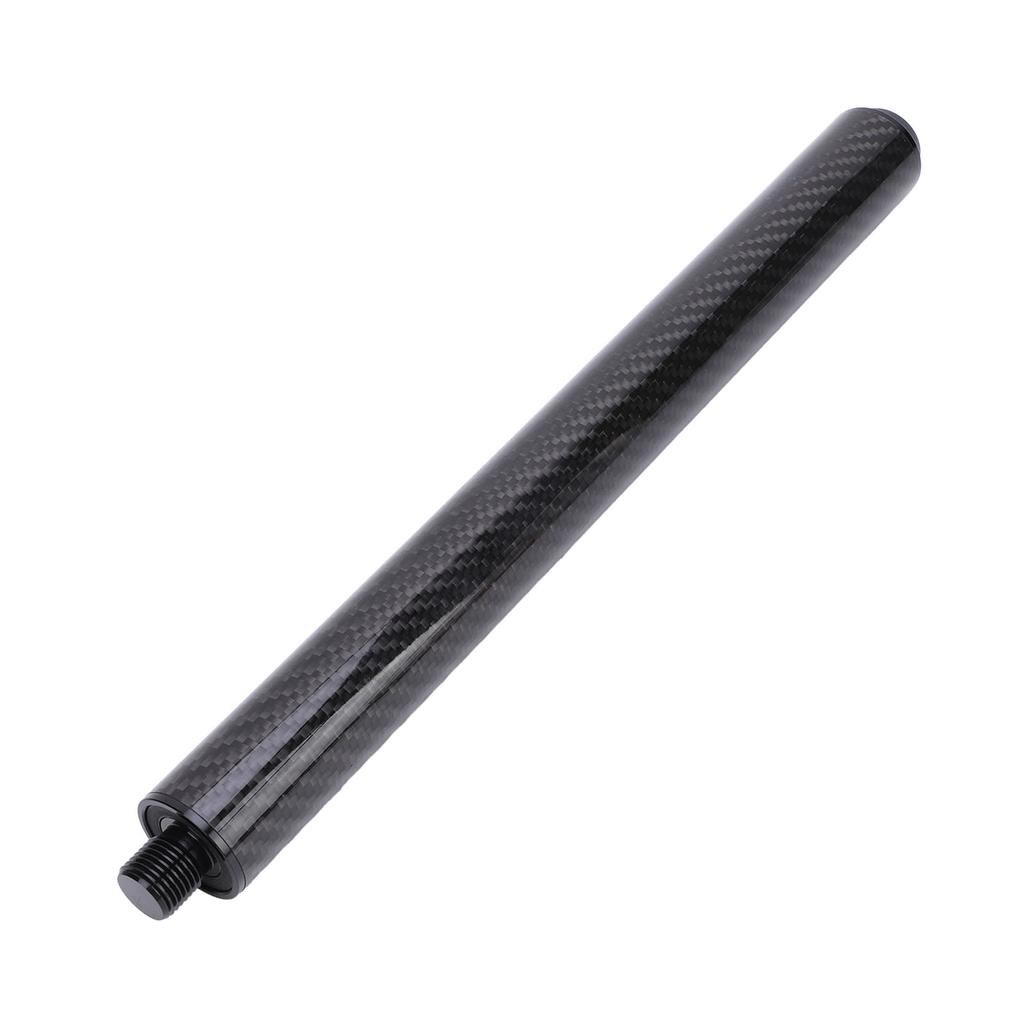 Billiard Pool Cue Extender 12 Inch Carbon Fiber Pool Cue Extension Stick with Rear Plug Billiard