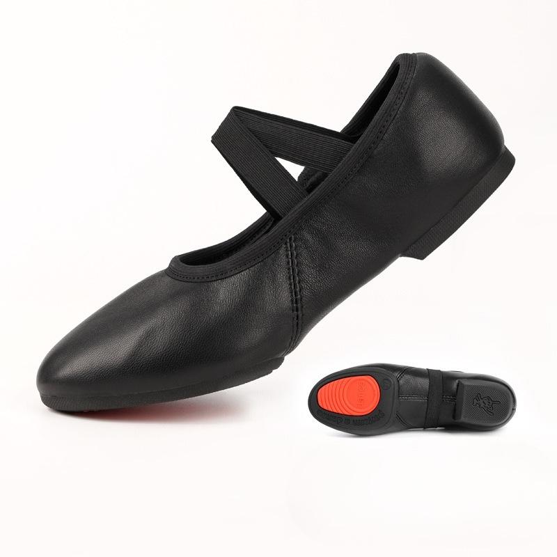 Танцевальная обувь для женщин, туфли для преподавателей с плоской подошвой на двух точках, профессиональная танцевальная обувь