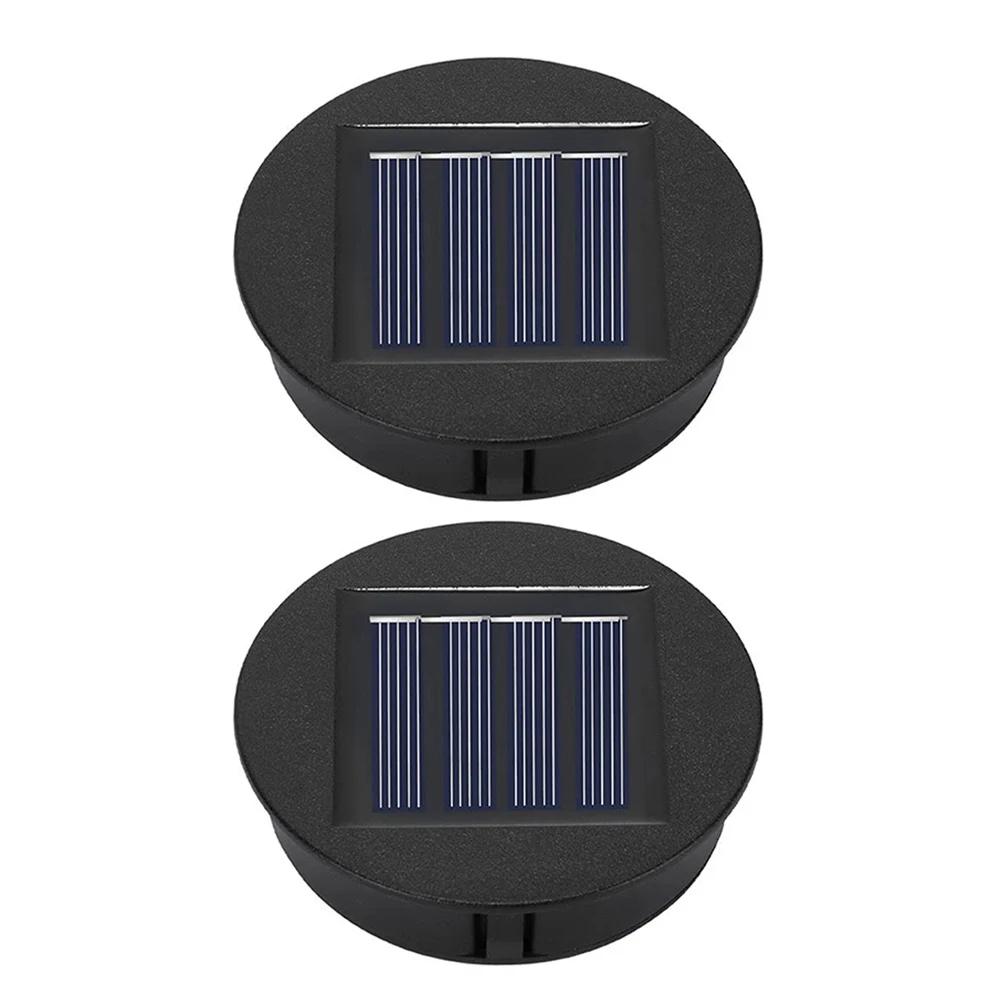 4PCS 8CM Solar Light Replacement Top 1.2V Waterproof LED Solar Panel Lantern Lid Light Solar Lantern Top Outdoor Decor Garden