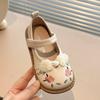 Модная детская кожаная обувь, модные вышитые цветочные туфли на плоской подошве для девочек, повседневные универсальные весенне-осенние детские туфли принцессы, нескользящие
