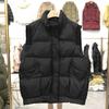 Пуховый жилет женский осенне-зимний новый корейский вариант большой карман прошитый рукав белый утиный пуховик утолщенный жилет женский