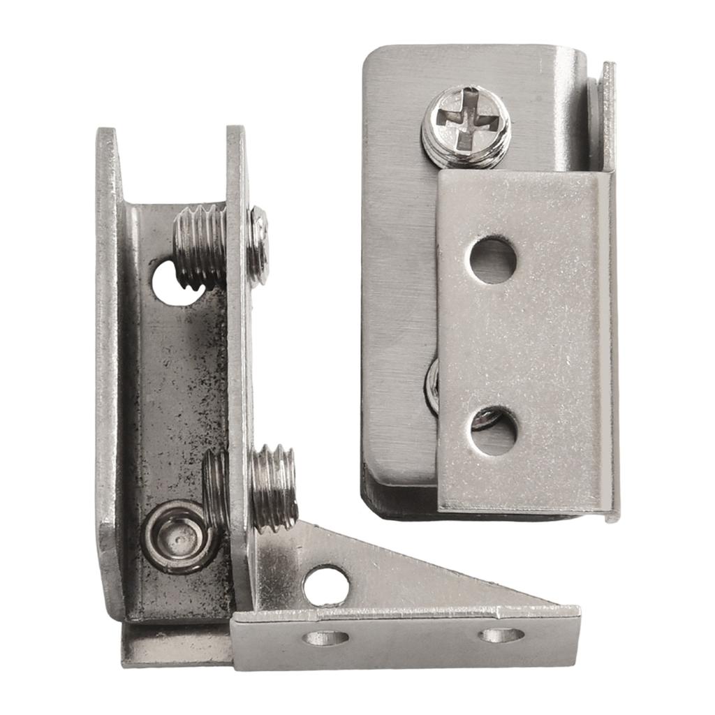 Sturdy Hinges for Glass Shelves and Bathroom/Kitchen Glass Panels (2 PCS)