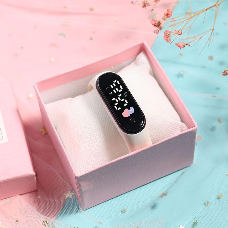 Основная мода Reward детские часы школьные студенческие светящиеся светодиодные часы детские электронные часы для девочек мальчиков часы Love Unique