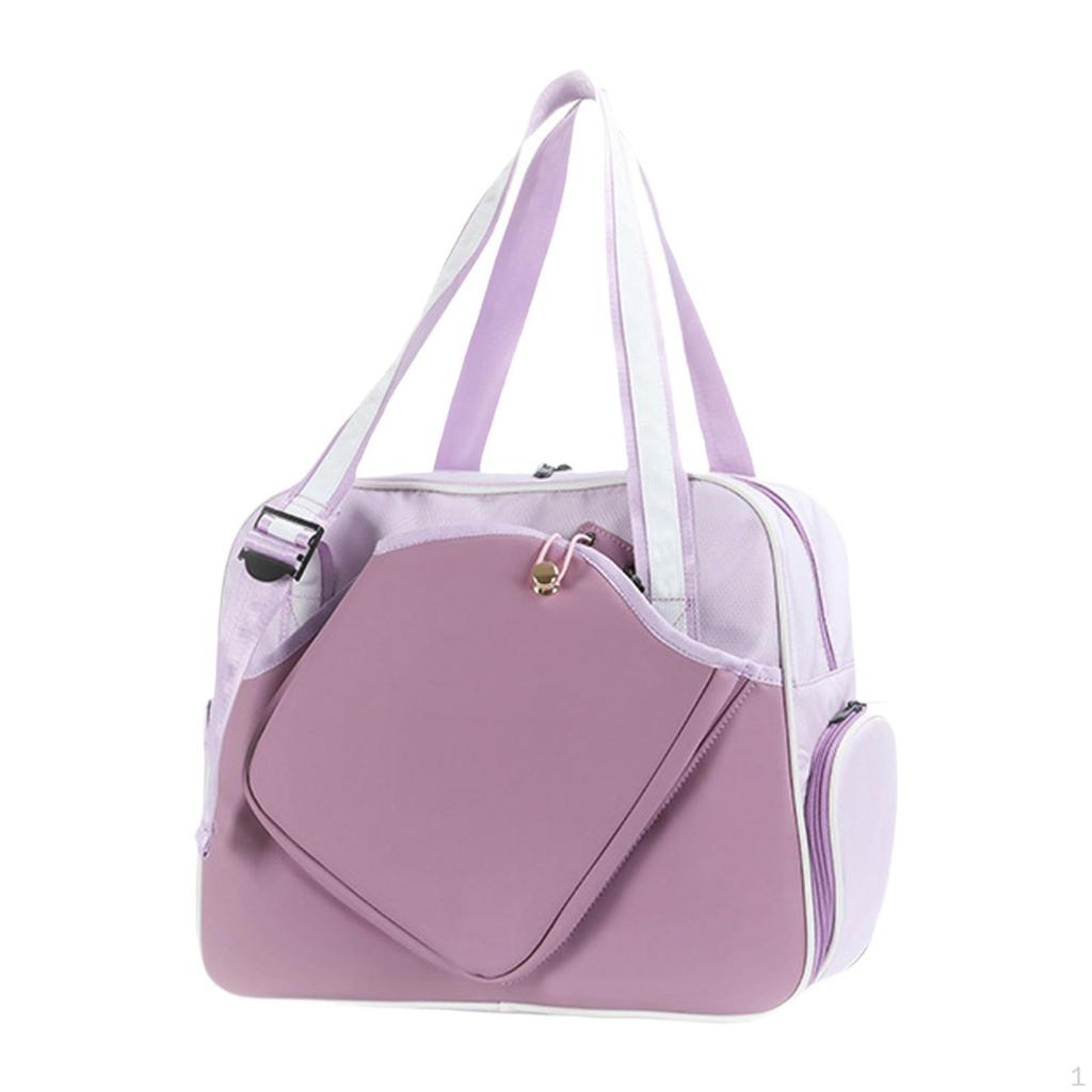 Large Pickleball Racket Carrier with Compartment, Storage Solution for Sports