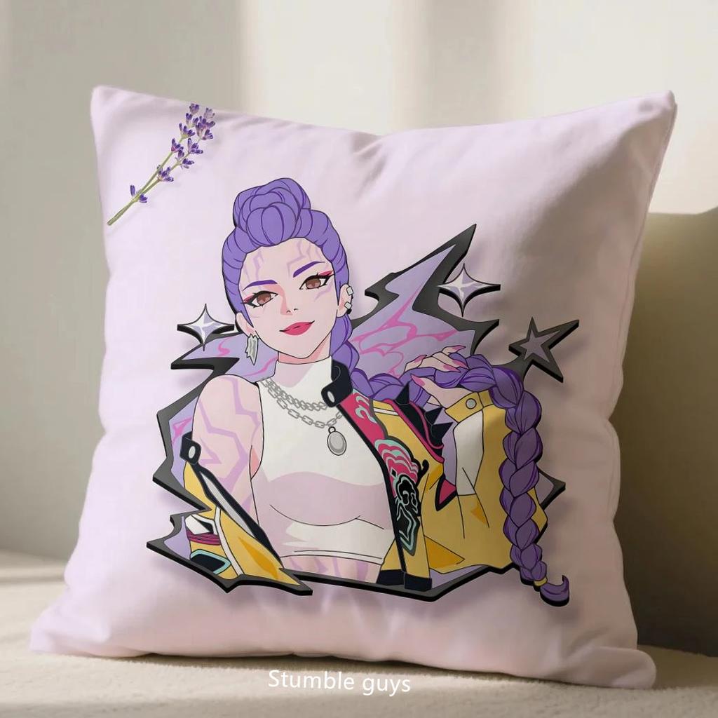 Demon Hunters Kpop Sofa Cushion Cover Anime 45X45cm Pillowcase Living Room