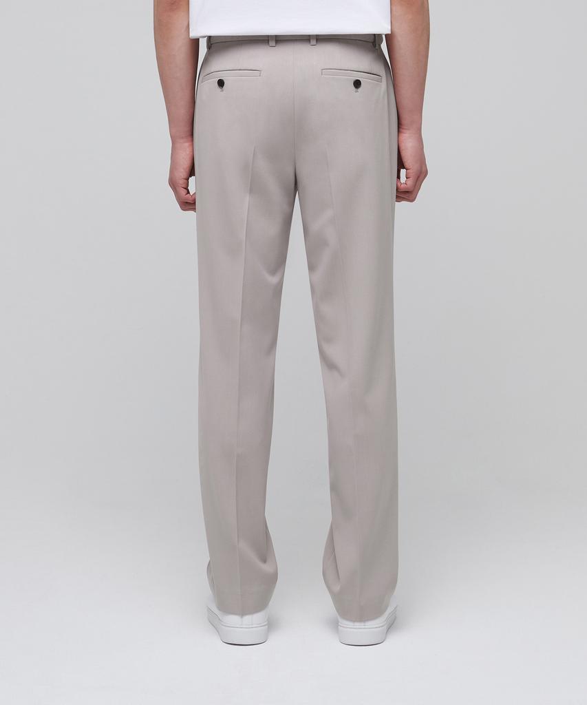 MUSINSA STANDARD Lightweight Semi-Wide Hidden Elastic Waist Slacks [Light Beige]
