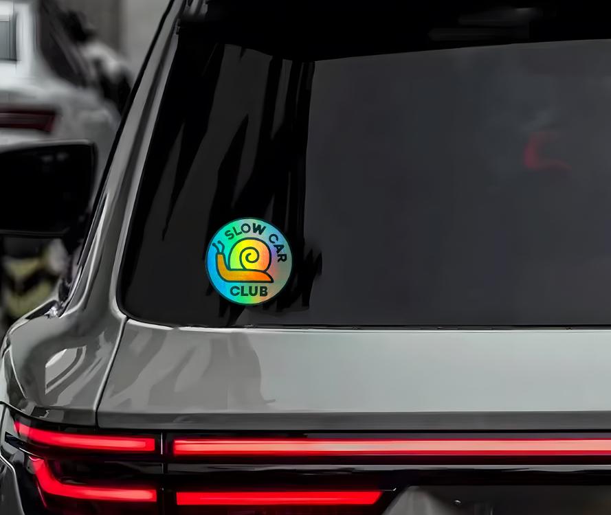 1 шт. JDM Наклейка-эмблема "Улитка Медленная Машина", Статичная наклейка на лобовое стекло автомобиля, треугольное окно
