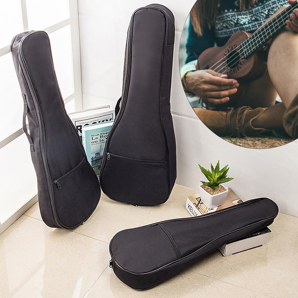 Pockets with Handle Shockproof Adjustable Strap Thickened Ukulele Bag Backpack Case Instrument Bags