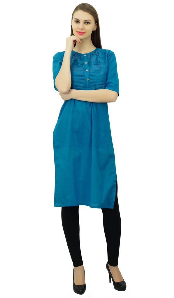 Phagun Cotton Designer Kurta Women Ethnic Top Tunic Indian Dress Straight