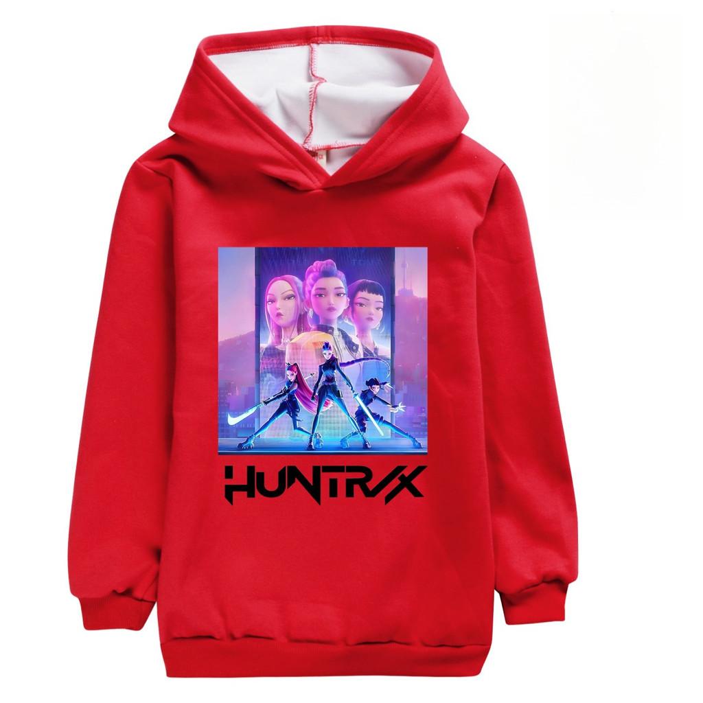 5020 Детская Толстовка для Девочек Huntrix Kpop Rumi Zoey Mira с Принтом, Повседневная, с Длинными Рукавами, Бархатная, Теплая, Зимняя