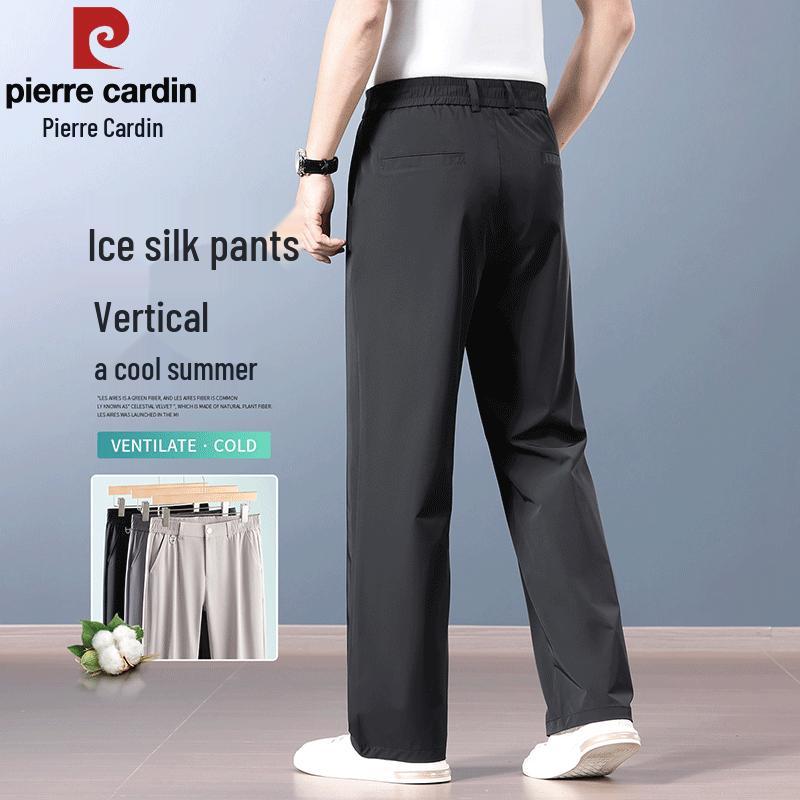 Pierre Cardin Мужские прямые брюки из ледяного шелка без складок