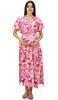 Kaftan Front & Back Buttons Gown Printed Maternity Night Wear Caftan
