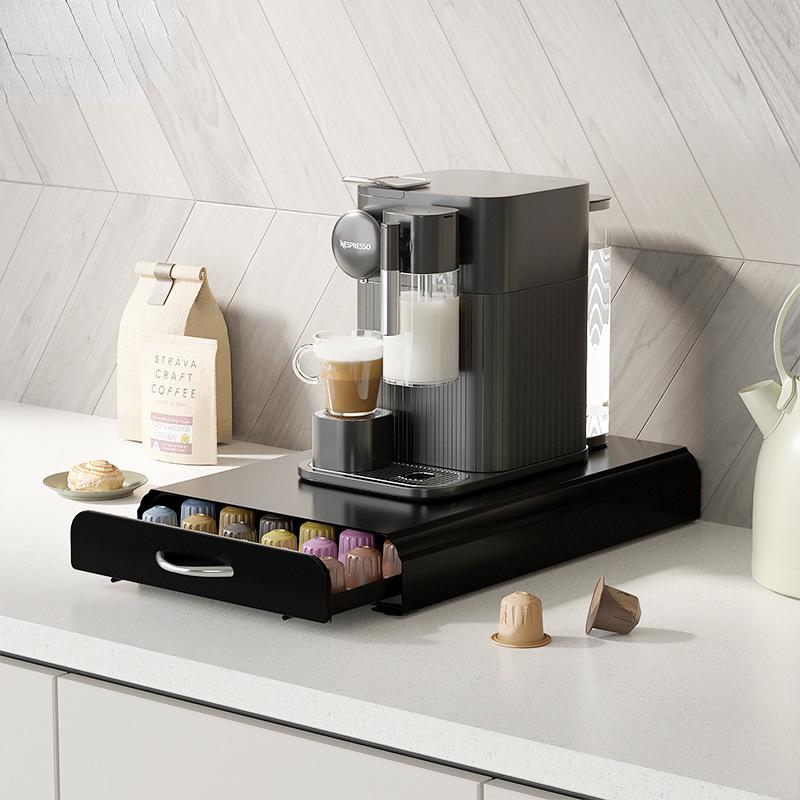 Ящик для капсул для кофе, металлический стеллаж для хранения на основании кофемашины