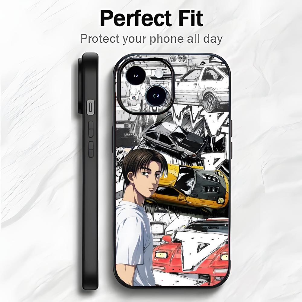 Гонки Классическое Японское Аниме I-Initial D Чехол для Телефона Чехол для Телефона Мягкая Упаковка Легкий Для iPhone17 16 15 14 13ProMax