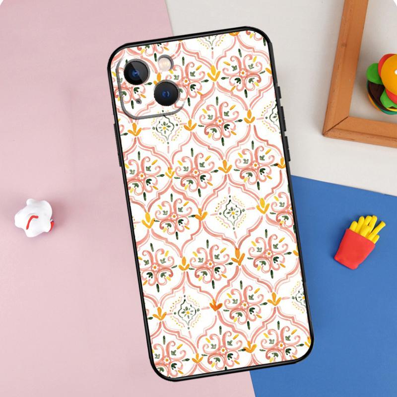 Чехол для телефона с марокканским узором для iPhone 16 Pro Max 11 12 13 14 15 Pro Max Mini XR 15 16 Plus 16e Защитный корпус
