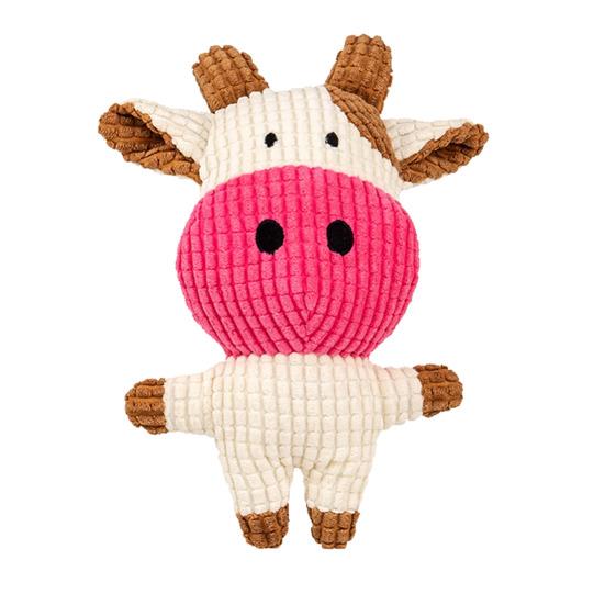 Dogs Plush Toy Stuffed Animal Chew Toy Squeaky Plush Elephant Lion Goat Giraffe Dog Tug Toy for Aggressive Chewers Play And Indoor Puppies Teething