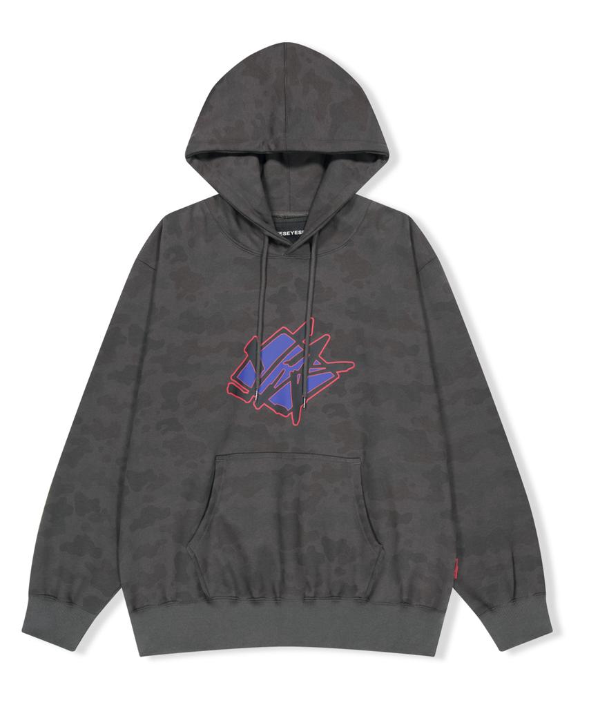 Худи Y.E.S Camo Sign Угольный