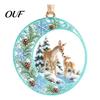 DIY Christmas Craft Supplies Acrylic Tree Pendant, Decorative Hanging Ornament, Exquisite Home Party Wall Decorations for Garden Fireplace Holiday