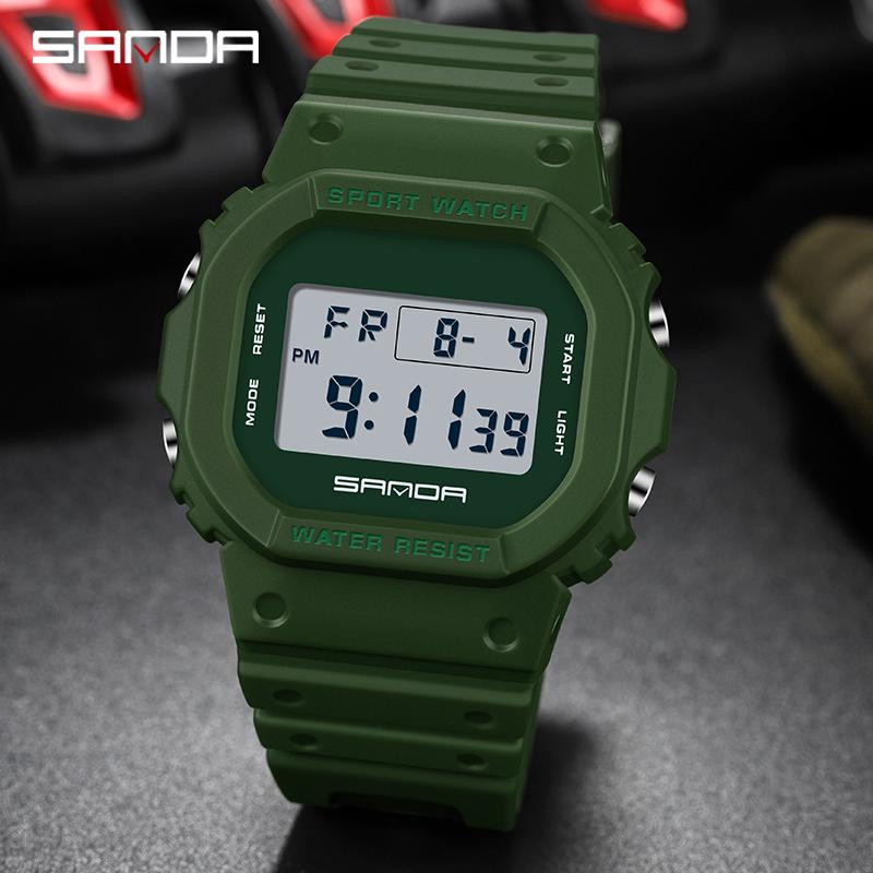 Спортивные часы SANDA G Style Водонепроницаемые Военные часы Модные Аналоговые LED Светящиеся Электронные Мужские Часы Orologio da uomo