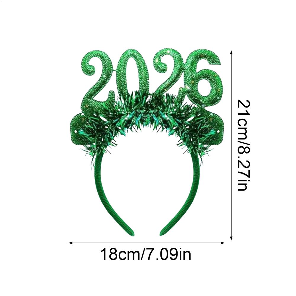 Ободок С Новым Годом 2026 Блестящие Головные Уборы С Новым Годом Мишура Украшения для Вечеринки Подарок Обруч для Волос Фотореквизит Для Женщин ребенка