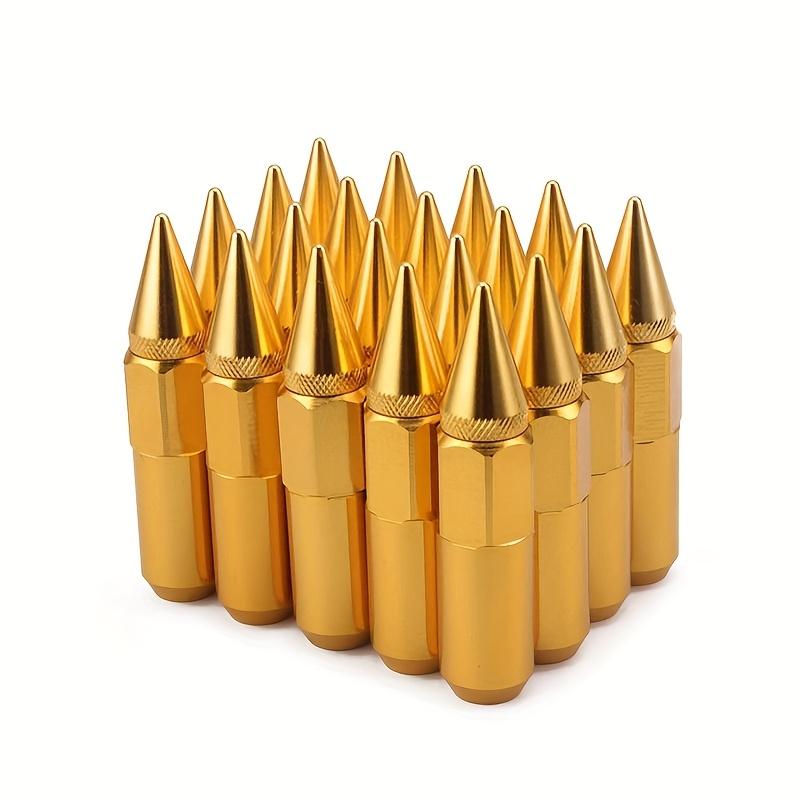 20Pcs M12X1.25 Spiked Aluminium 60MM Extended Tuner Wheels Rims Lug Nuts Racing