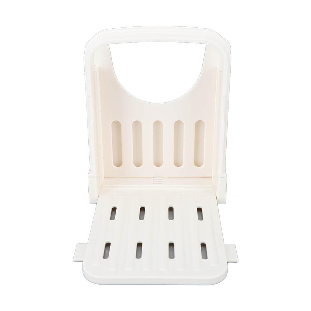 White Toast Slicer Foldable Design Loaf Cutting Guide Practical Bread Slicer Homemade Bread