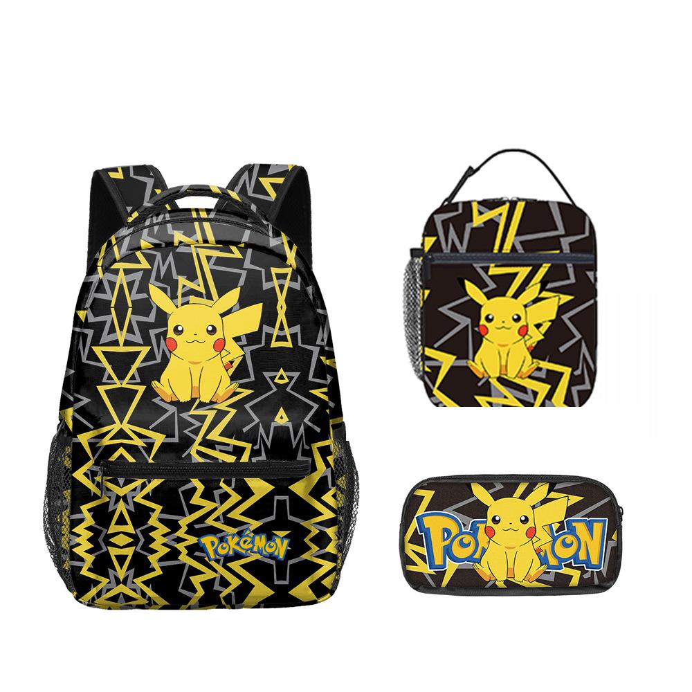 Pet Elf Pikachu Cartoon Animation School Bag Pokémon Children'S Backpack Lunch Bag