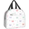Cute Cat Head Lunch Bag Travel Box Work Bento Cooler Reusable Tote Picnic Boxes Insulated Container Lunch Bags for Women Girls