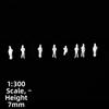 10/100pcs 1:300/1:200/1:100/1:150 Building People Figures Passengers Train Scenery