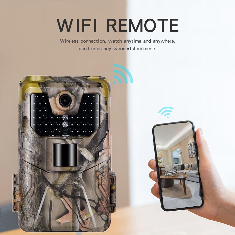 Уличная камера с Wi-Fi и Bluetooth-управлением, 4K видео, живое шоу, охотничья камера на дикую природу, Wifi900pro, 30 МП, ночное видение, ловушки