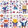 8 Cartoon Independence Day Make A Face Sticker DIY Hand Account Small Card Mobile Phone Case Decoration Festival