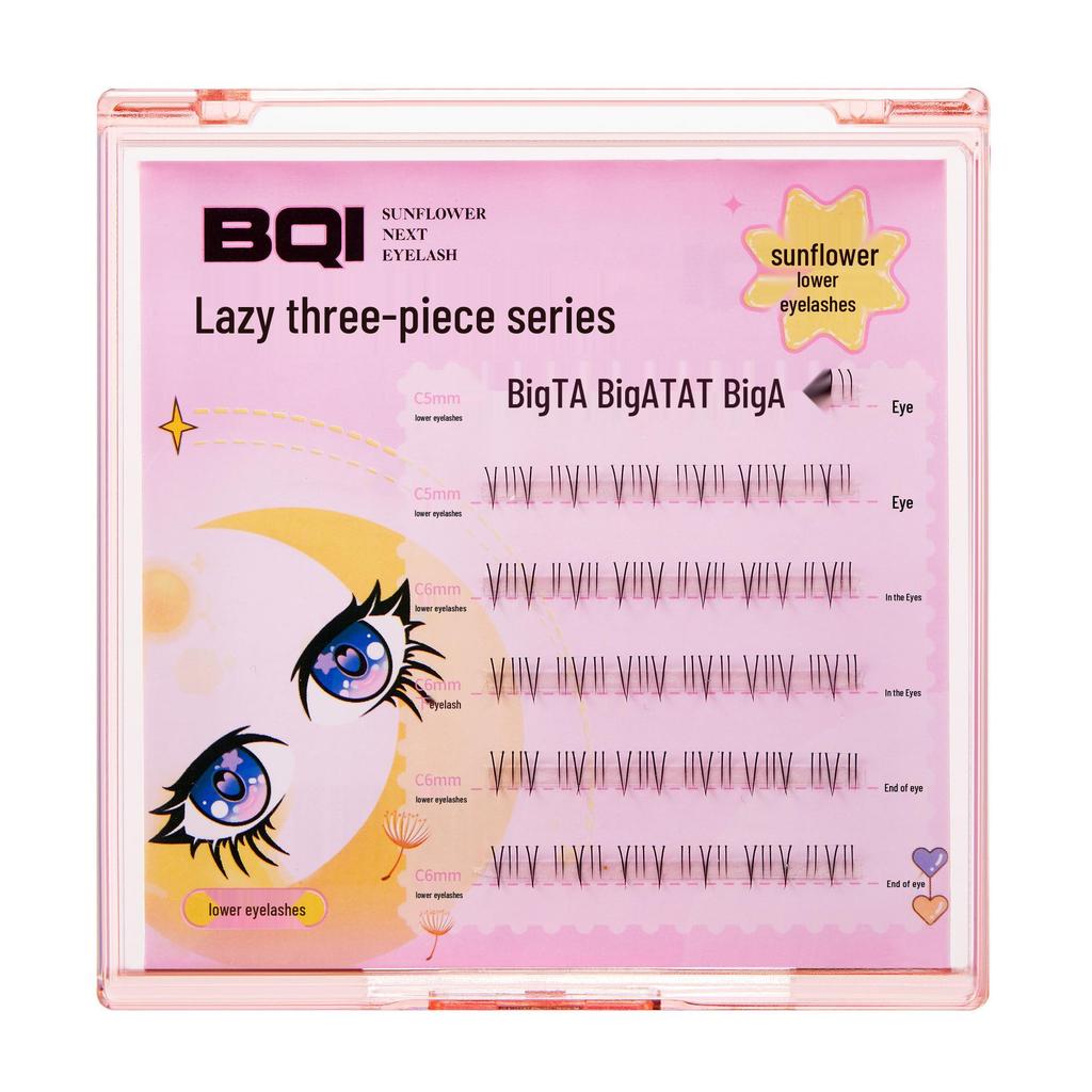 BQI Sunflower Lower Eyelash Clusters - Natural, Photogenic, No Makeup Look