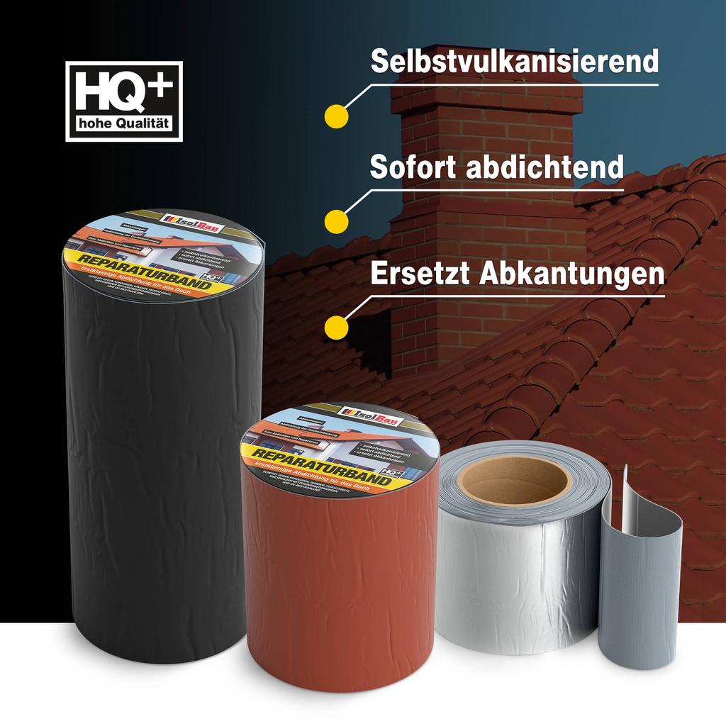 IsolBau Butyl Roofing Tape Reparaturband Anthracite 300mm x 10m