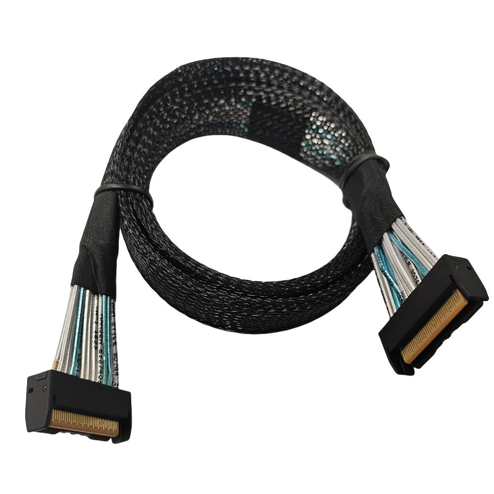 Server High Speed Adapter Cable 32Gbps SAS MCIO SFF-8654 8I 74P To MCIO SFF-8654 Cable for Workstations Data Storage