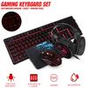 Механическая USB-клавиатура и мышь, гарнитура, игровая подсветка, компьютерная настольная проводная мышь, трехсекционная