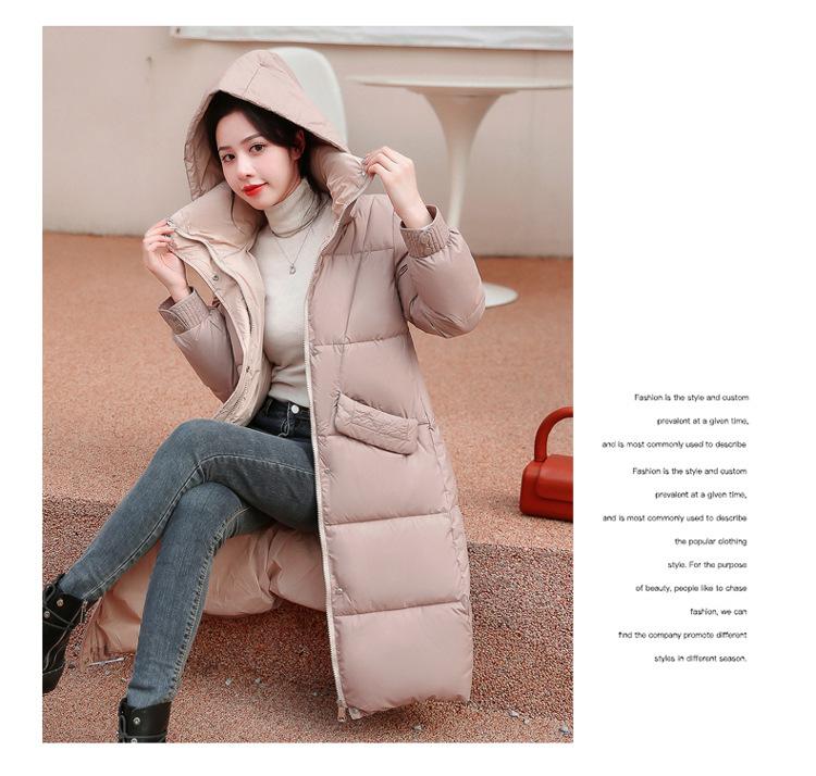 Женская осенне-зимняя однотонная приталенная с капюшоном утолщенная теплая женская куртка средней длины, 5 цветов